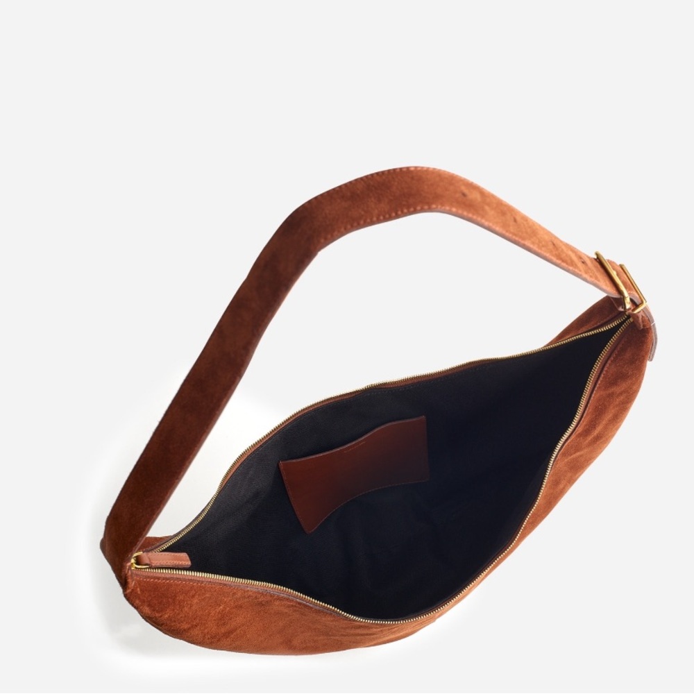 Madewell The Essential Brown Suede Shoulder Bag - Picture 3 of 6
